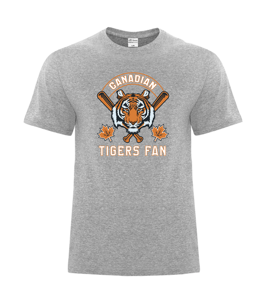 Tigers Fan Adult Cotton T-Shirt with Printed Logo