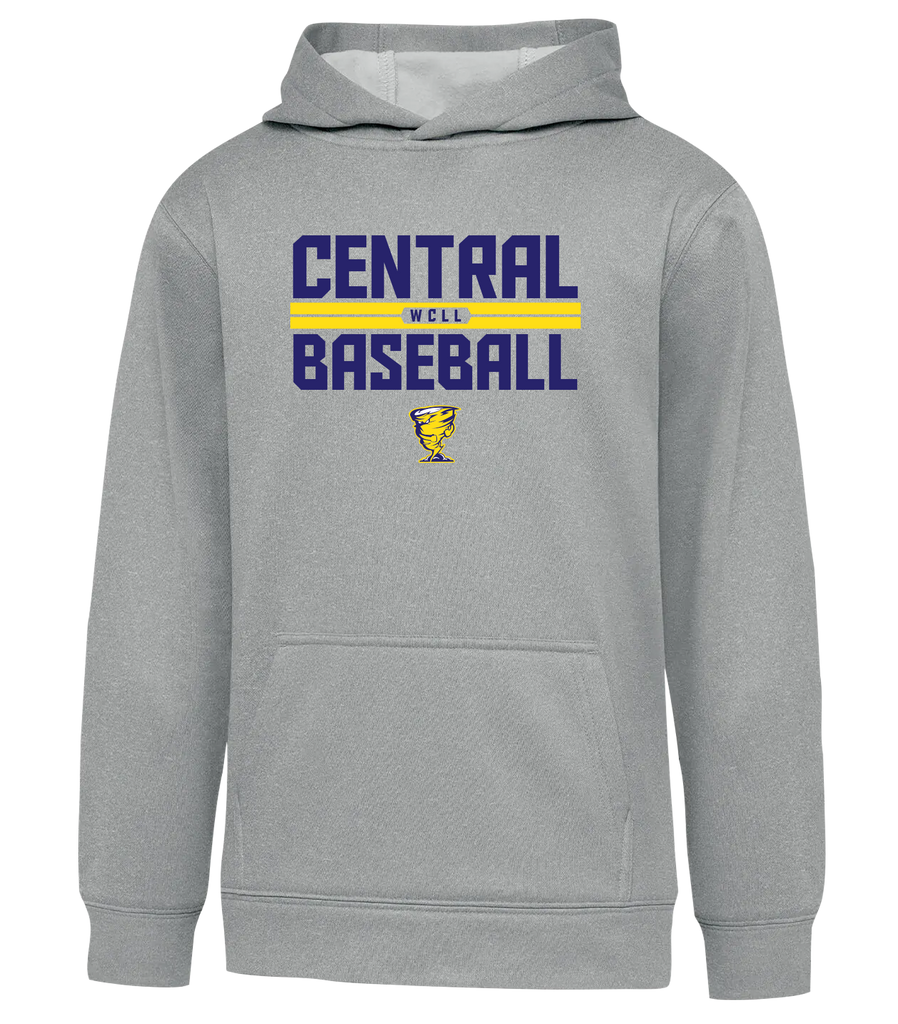 Central Baseball Youth Dri-Fit Hoodie With Printed Logo