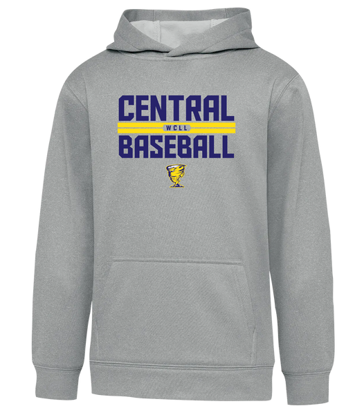 Central Baseball Youth Dri-Fit Hoodie With Printed Logo