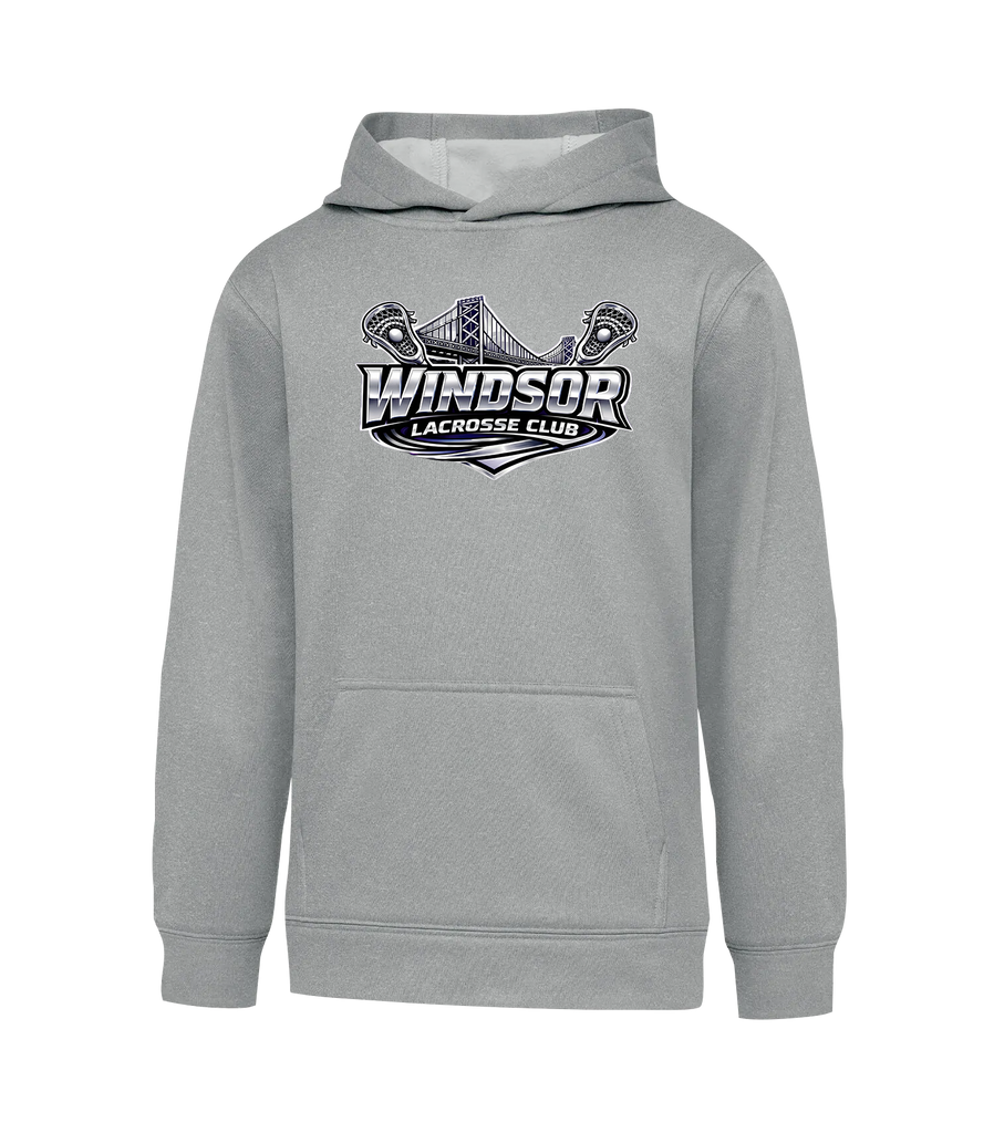 Windsor Lacrosse Club Youth Dri-Fit Hoodie With Printed Logo