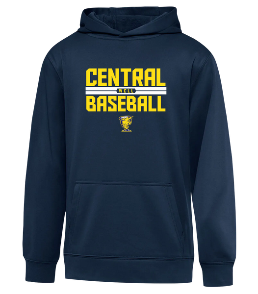 Central Baseball Youth Dri-Fit Hoodie With Printed Logo