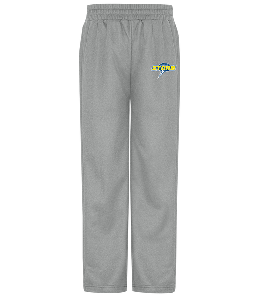 Storm Performance Fleece Sweatpants with Printed Logo YOUTH