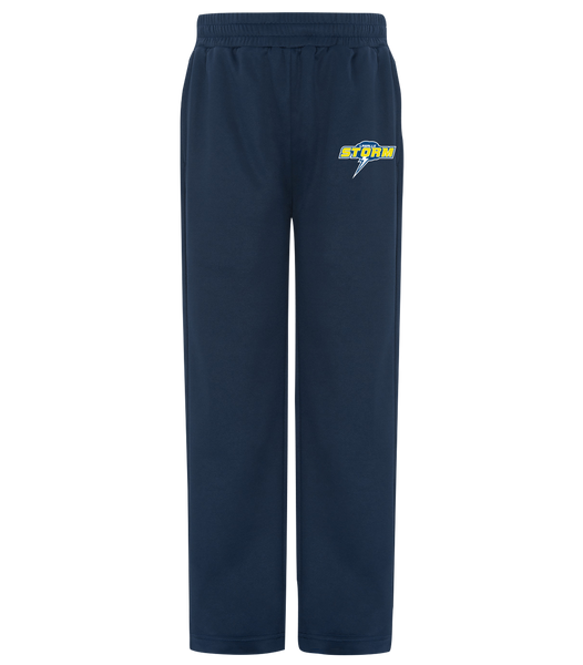Storm Performance Fleece Sweatpants with Printed Logo YOUTH