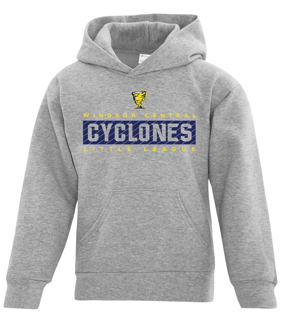 Cyclones Youth Cotton Pull Over Hooded Sweatshirt with Printed Logo