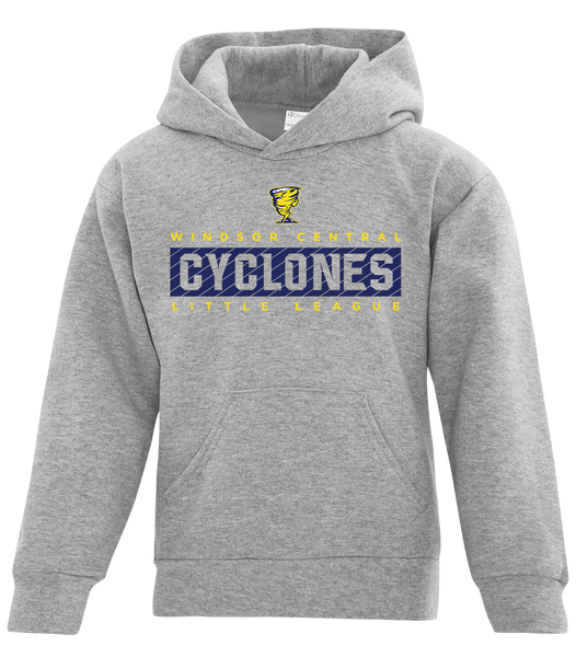 Cyclones Youth Cotton Pull Over Hooded Sweatshirt with Printed Logo