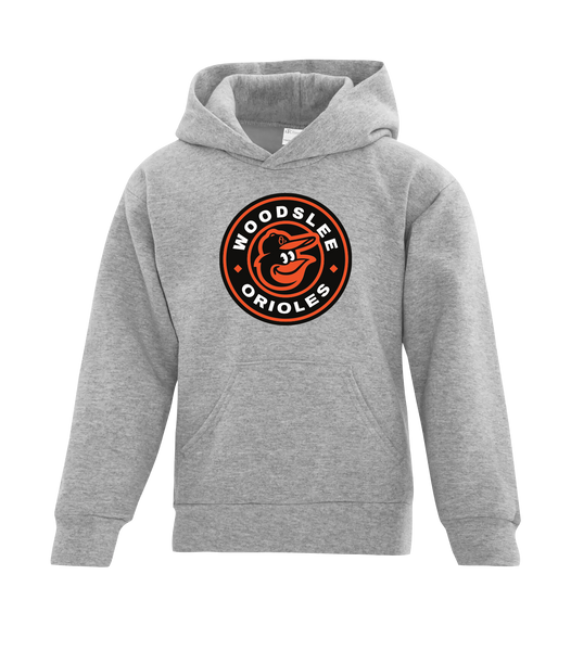 Woodslee Orioles Youth Cotton Pull Over Hooded Sweatshirt with Printed Logo