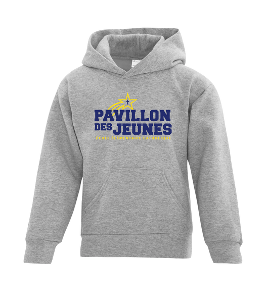 Pavillon Des Jeunes Youth Cotton Pull Over Hooded Sweatshirt with Printed Logo