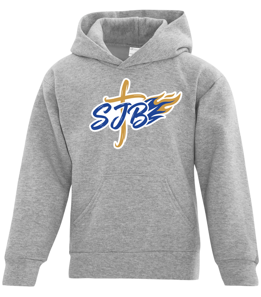 St. John the Baptist Youth Cotton Pull Over Hooded Sweatshirt with Printed Logo