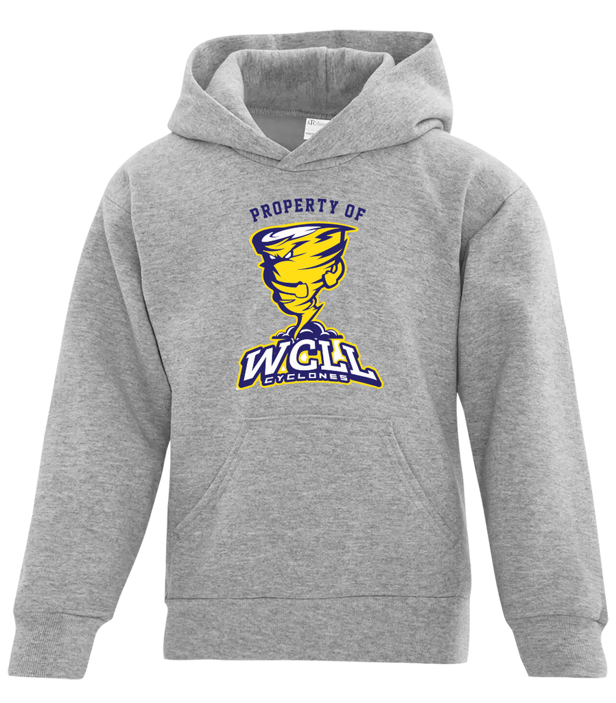 "Property of WCLL" Youth Cotton Pull Over Hooded Sweatshirt with Printed Logo