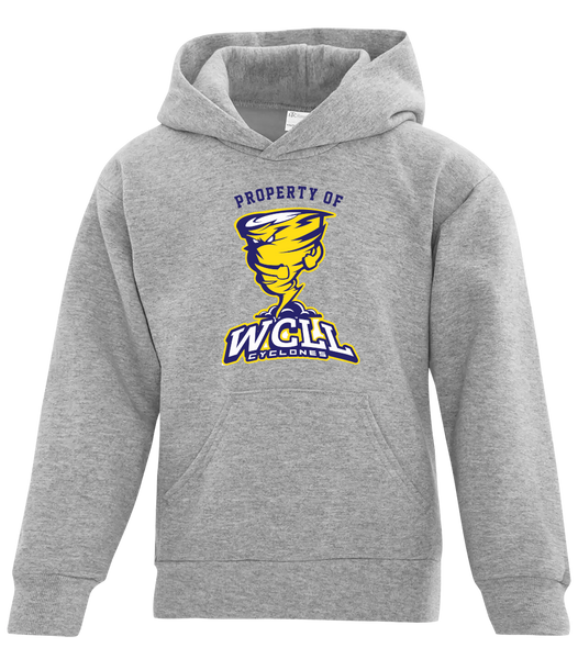 "Property of WCLL" Youth Cotton Pull Over Hooded Sweatshirt with Printed Logo
