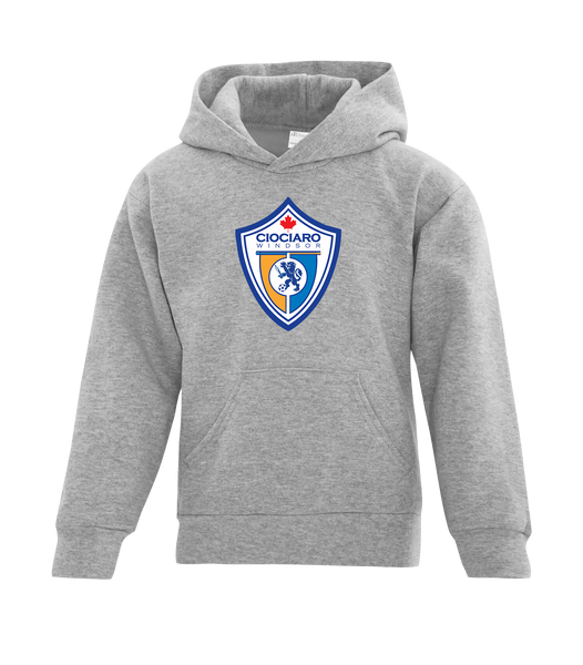 Ciociaro Soccer Crest Youth Cotton Pull Over Hooded Sweatshirt with Printed Logo