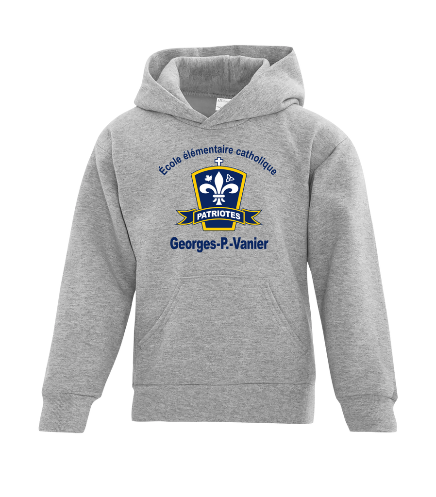 Georges-P.-Vanier Youth Cotton Pull Over Hooded Sweatshirt with Printed Logo