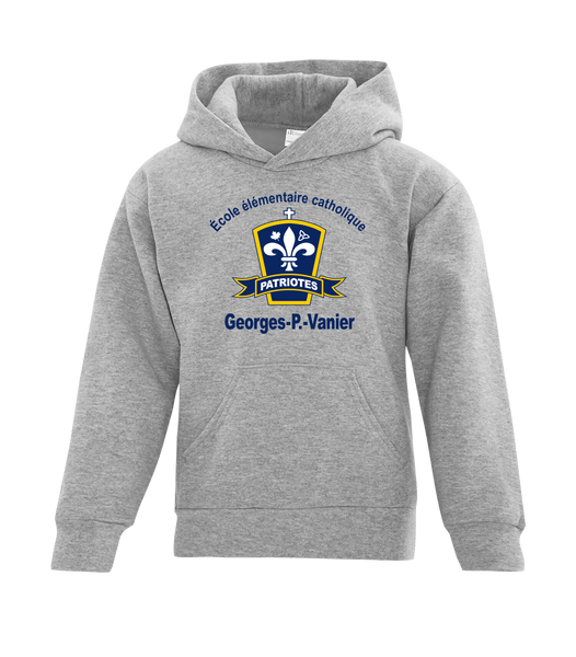 Georges-P.-Vanier Youth Cotton Pull Over Hooded Sweatshirt with Printed Logo