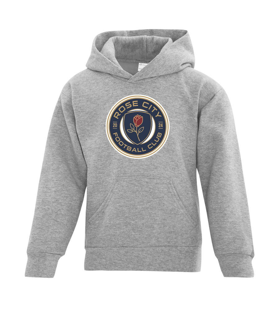 Rose City Football Club Youth Cotton Pull Over Hooded Sweatshirt with Printed Logo