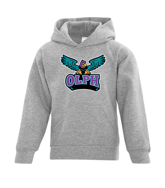 OLPH Youth Cotton Pull Over Hooded Sweatshirt with Printed Logo