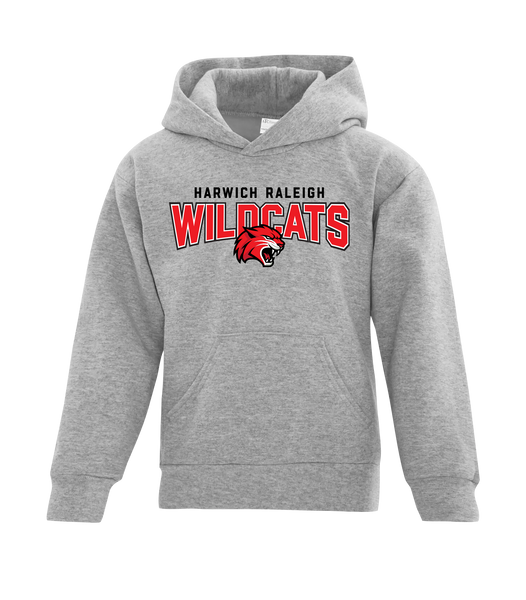Harwich Raleigh Youth Cotton Pull Over Hooded Sweatshirt with Printed Logo=