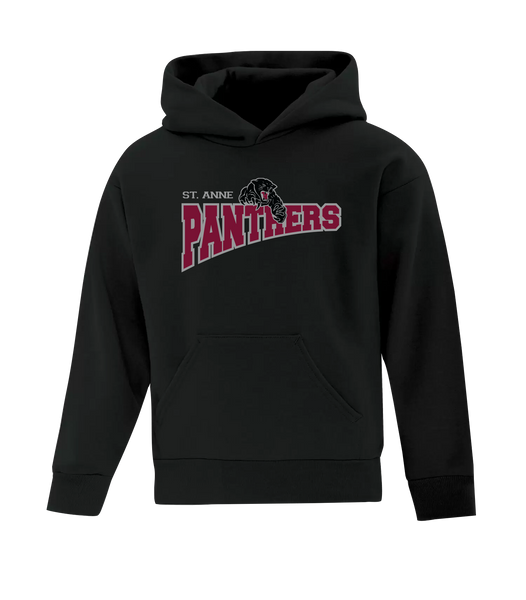 St. Anne Panthers Youth Cotton Pull Over Hooded Sweatshirt with Embroidered Logo