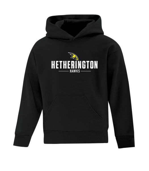 Hetherington Youth Cotton Pull Over Hooded Sweatshirt with Printed Logo