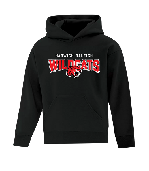 Harwich Raleigh Youth Cotton Pull Over Hooded Sweatshirt with Printed Logo=