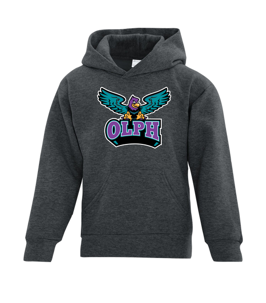 OLPH Youth Cotton Pull Over Hooded Sweatshirt with Printed Logo