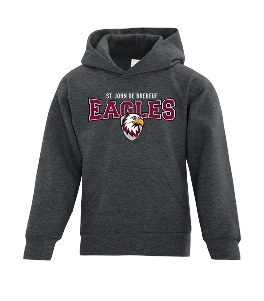 St. John de Brebeuf Youth Cotton Pull Over Hooded Sweatshirt with Printed Logo