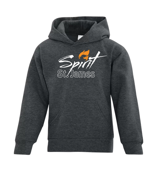 St. James Youth Cotton Pull Over Hooded Sweatshirt with Printed Logo