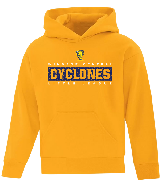Cyclones Youth Cotton Pull Over Hooded Sweatshirt with Printed Logo