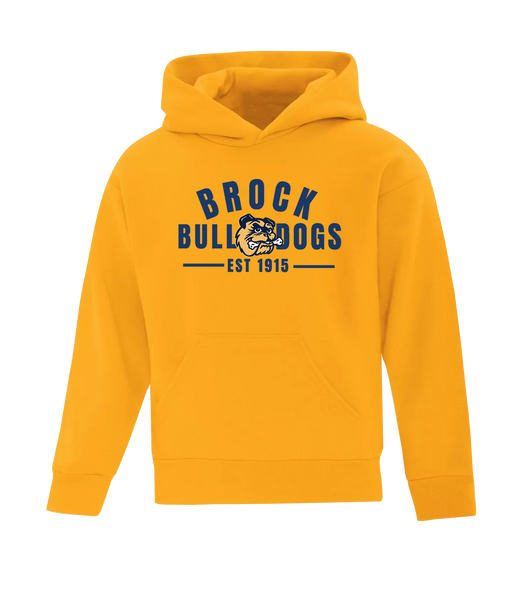 General Brock EST 1915 Youth Cotton Pull Over Hooded Sweatshirt with Printed Logo