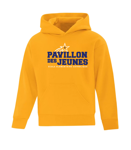 Pavillon Des Jeunes Youth Cotton Pull Over Hooded Sweatshirt with Printed Logo