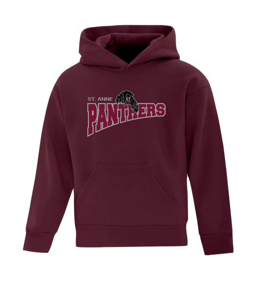 St. Anne Panthers Youth Cotton Pull Over Hooded Sweatshirt with Printed Logo