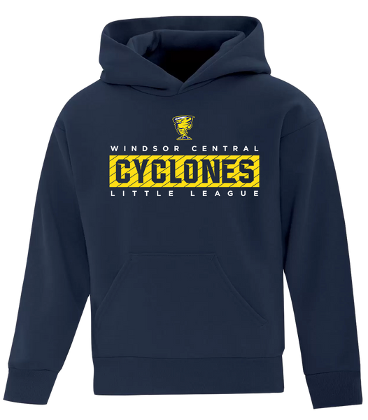 Cyclones Youth Cotton Pull Over Hooded Sweatshirt with Printed Logo