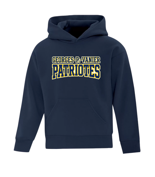 Georges-P.-Vanier Patriotes Youth Cotton Pull Over Hooded Sweatshirt with Printed Logo