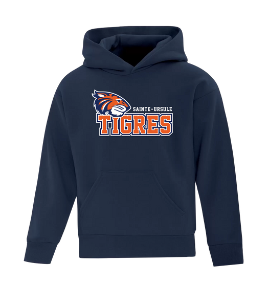Sainte-Ursule Youth Cotton Pull Over Hooded Sweatshirt with Printed Logo