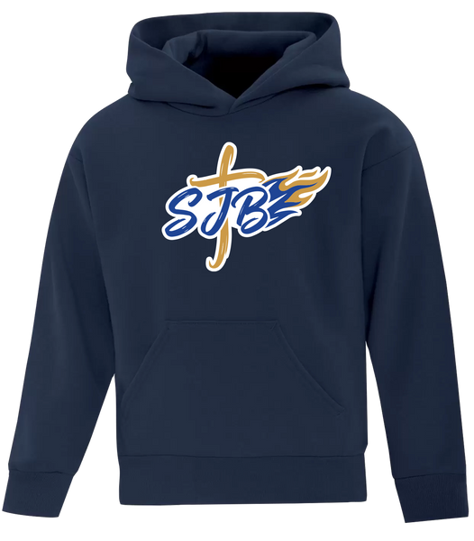 St. John the Baptist Youth Cotton Pull Over Hooded Sweatshirt with Printed Logo