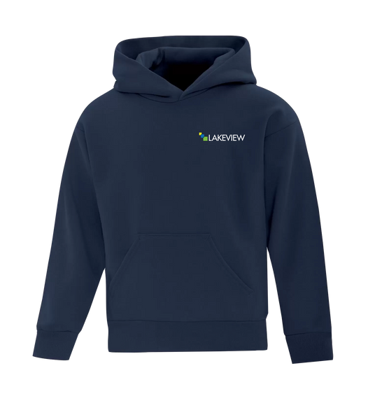 Lakeview Youth Cotton Pull Over Hooded Sweatshirt with Printed Logo