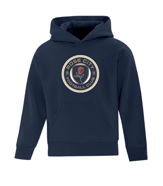 Rose City Football Club Youth Cotton Pull Over Hooded Sweatshirt with Printed Logo