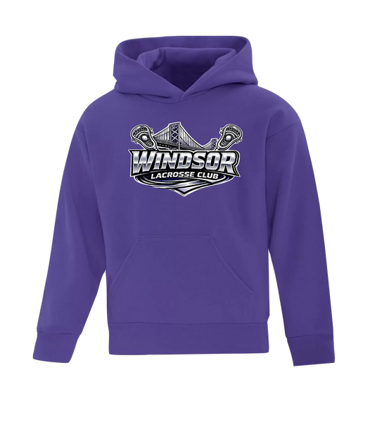 Windsor Lacrosse Club Youth Cotton Pull Over Hooded Sweatshirt with Printed Logo