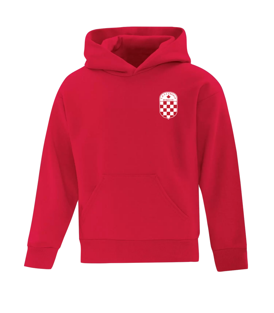 C.N.S.C. Windsor Croatia Youth Cotton Pull Over Hooded Sweatshirt with Printed Left Chest Logo