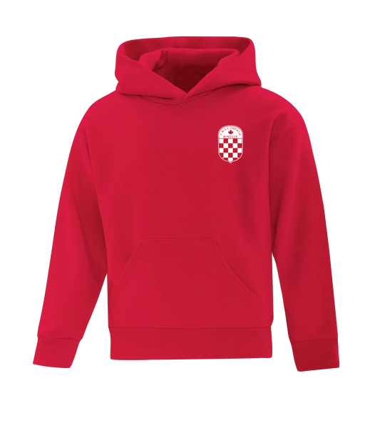 C.N.S.C. Windsor Croatia Youth Cotton Pull Over Hooded Sweatshirt with Printed Left Chest Logo