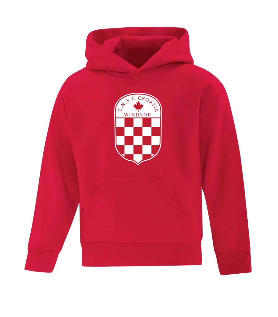 C.N.S.C. Windsor Croatia Youth Cotton Pull Over Hooded Sweatshirt with Printed Logo