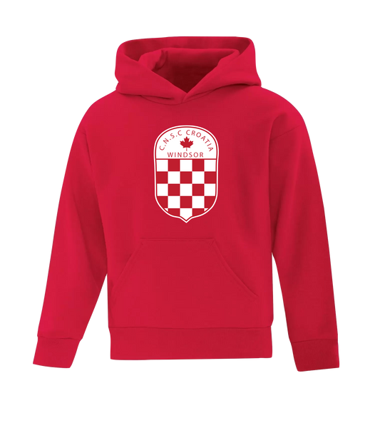 C.N.S.C. Windsor Croatia Youth Cotton Pull Over Hooded Sweatshirt with Printed Logo