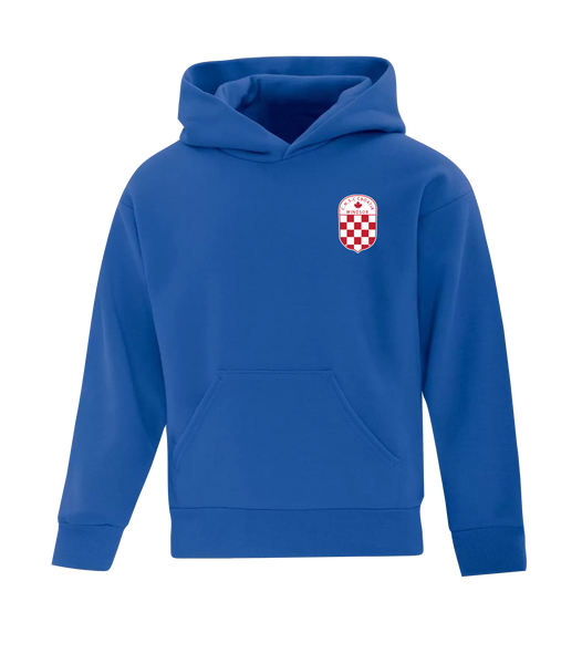C.N.S.C. Windsor Croatia Youth Cotton Pull Over Hooded Sweatshirt with Printed Left Chest Logo