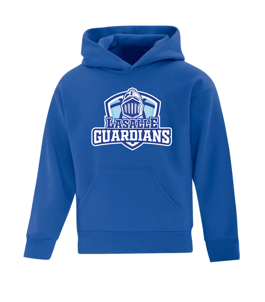 Lasalle Guardians Youth Cotton Pull Over Hooded Sweatshirt with Printed Logo