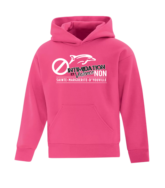Dauphins "Intimidation et Violence Non" Youth Cotton Hoodie with Printed Logo