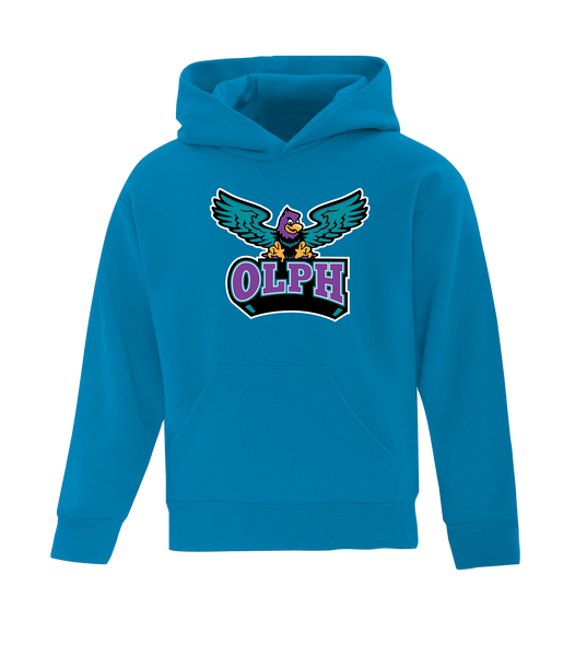 OLPH Youth Cotton Pull Over Hooded Sweatshirt with Printed Logo