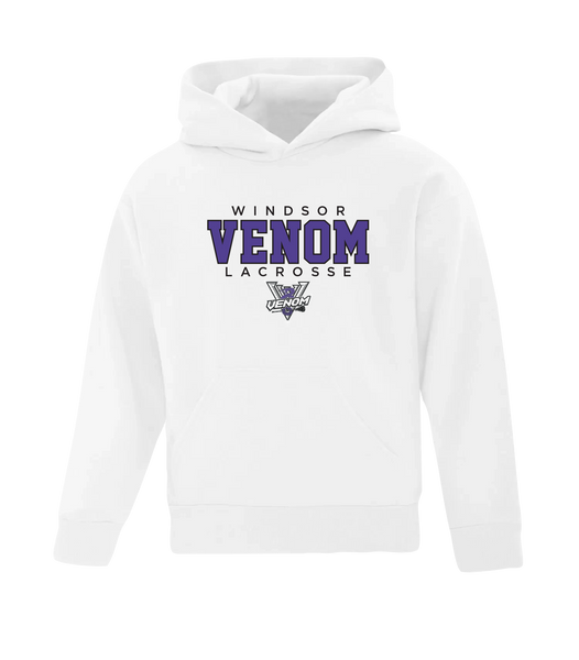 Windsor Venom Lacrosse Youth Cotton Pull Over Hooded Sweatshirt with Printed Logo