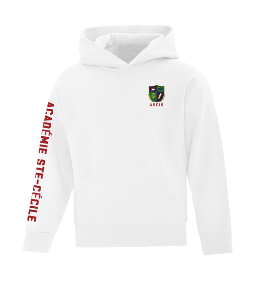 Académie Ste-Cécile Youth Cotton Pull Over Hooded Sweatshirt with Printed Logo