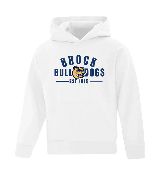 General Brock EST 1915 Youth Cotton Pull Over Hooded Sweatshirt with Printed Logo