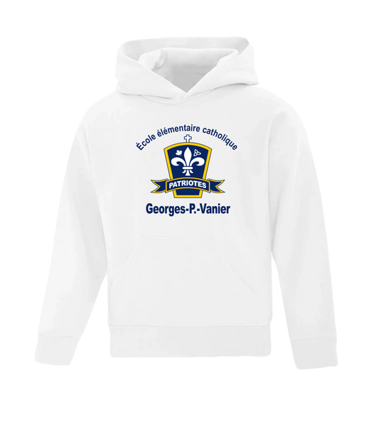 Georges-P.-Vanier Youth Cotton Pull Over Hooded Sweatshirt with Printed Logo