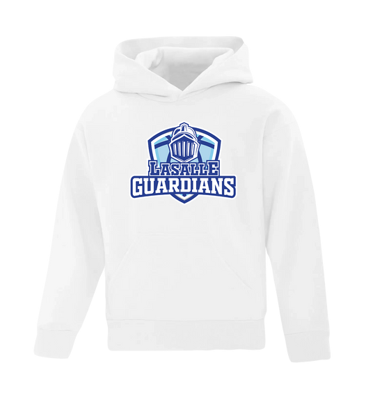 Lasalle Guardians Youth Cotton Pull Over Hooded Sweatshirt with Printed Logo